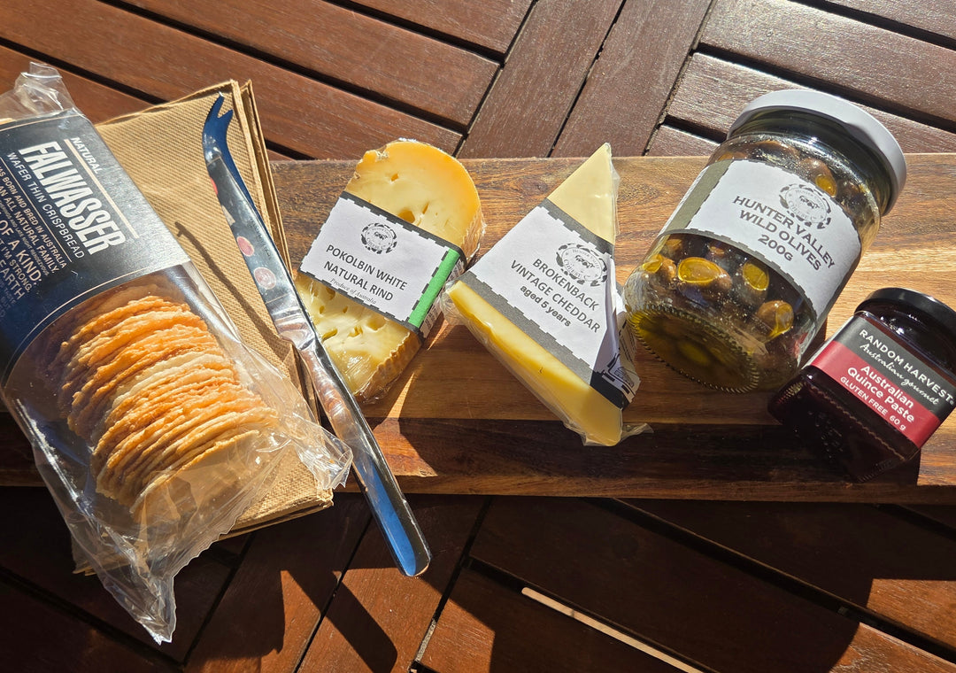 Cheese box to pair with your  Wine tasting at Pepper Tree wines, POkolbin.