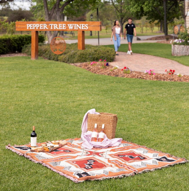 Picnic set up to enjoy at Pepper Tree